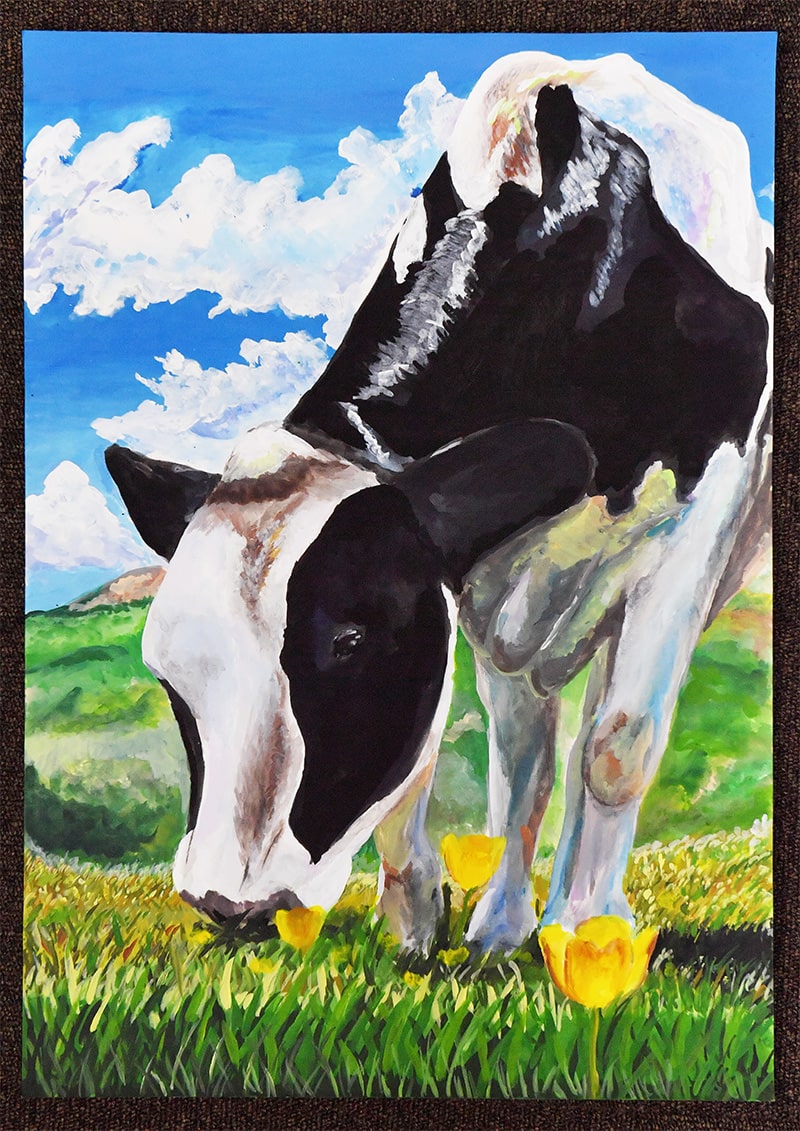 第42回絵画「牧場に広がる春の匂い」